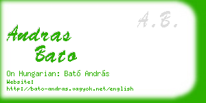 andras bato business card